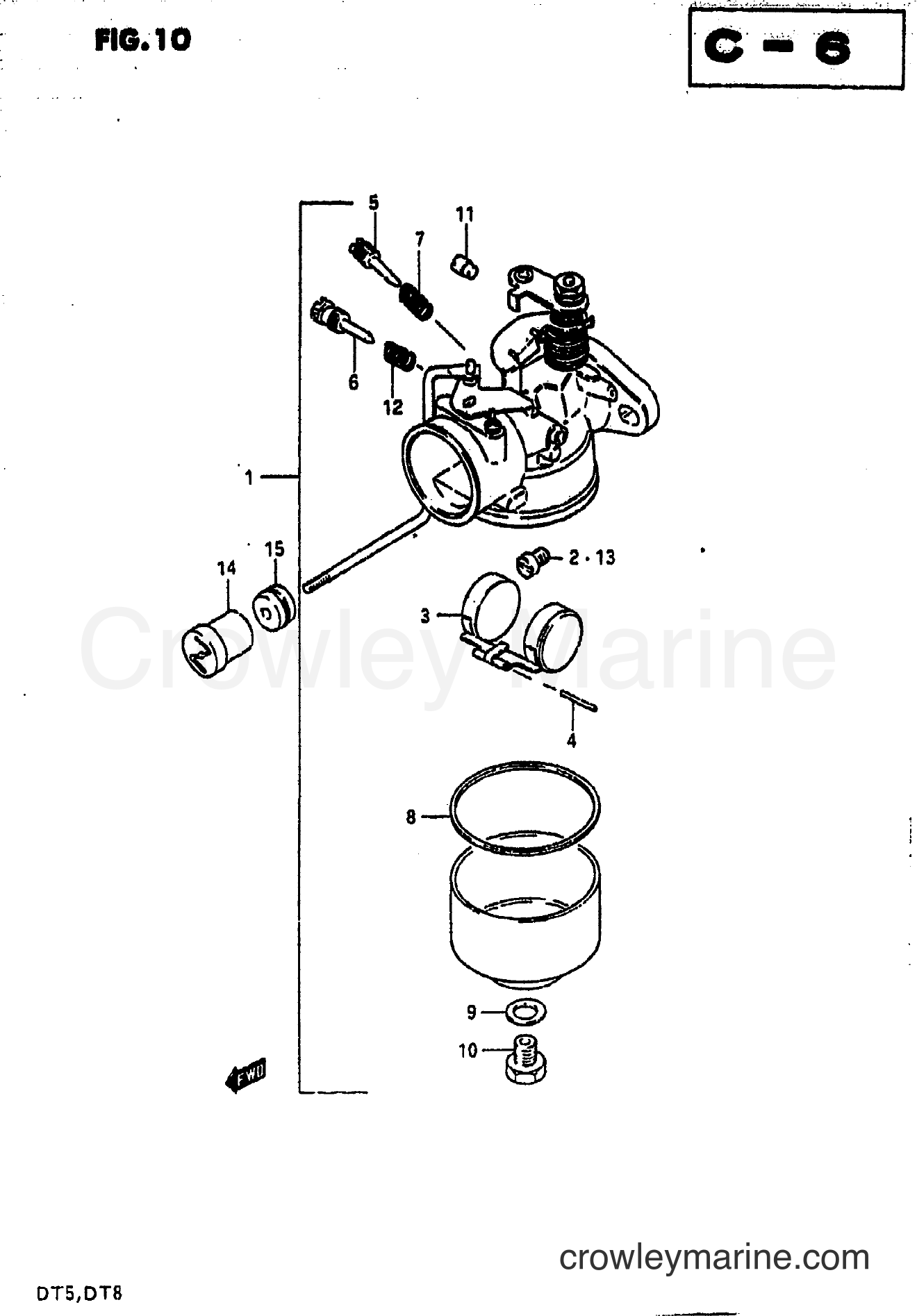 Suzuki Marine DT5W - DT5 CARBURETOR