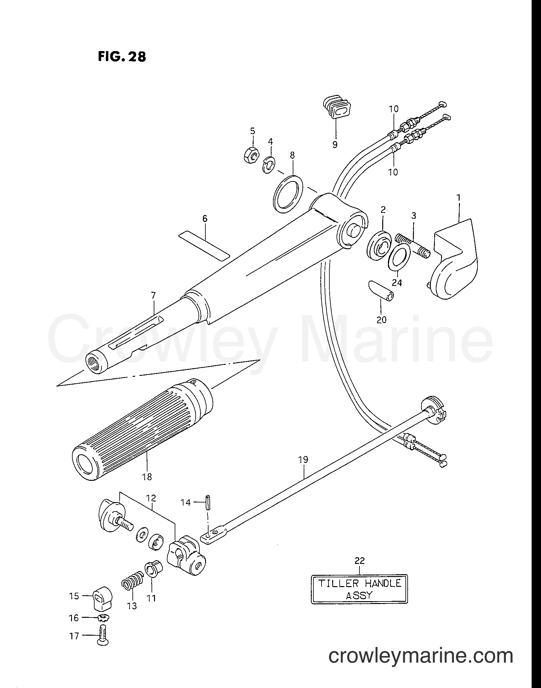 Suzuki Marine DT30C - Handle