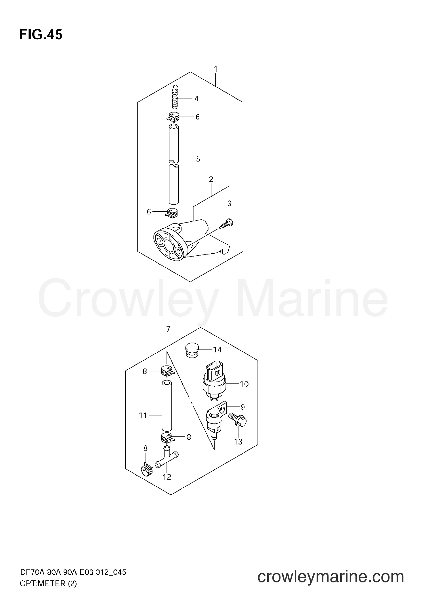 Suzuki Marine DF90A 09003F-210001~ - OPT:METER (2)