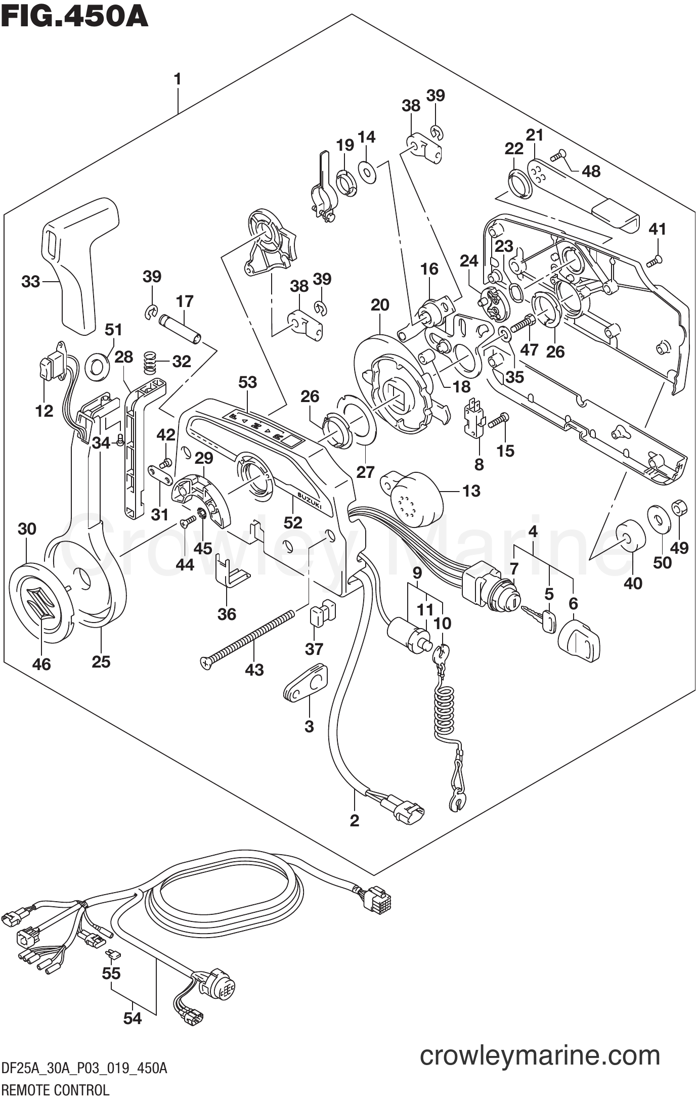 Suzuki Marine DF30AT 910001~ - REMOTE CONTROL (DF25AT)(DF30AT)
