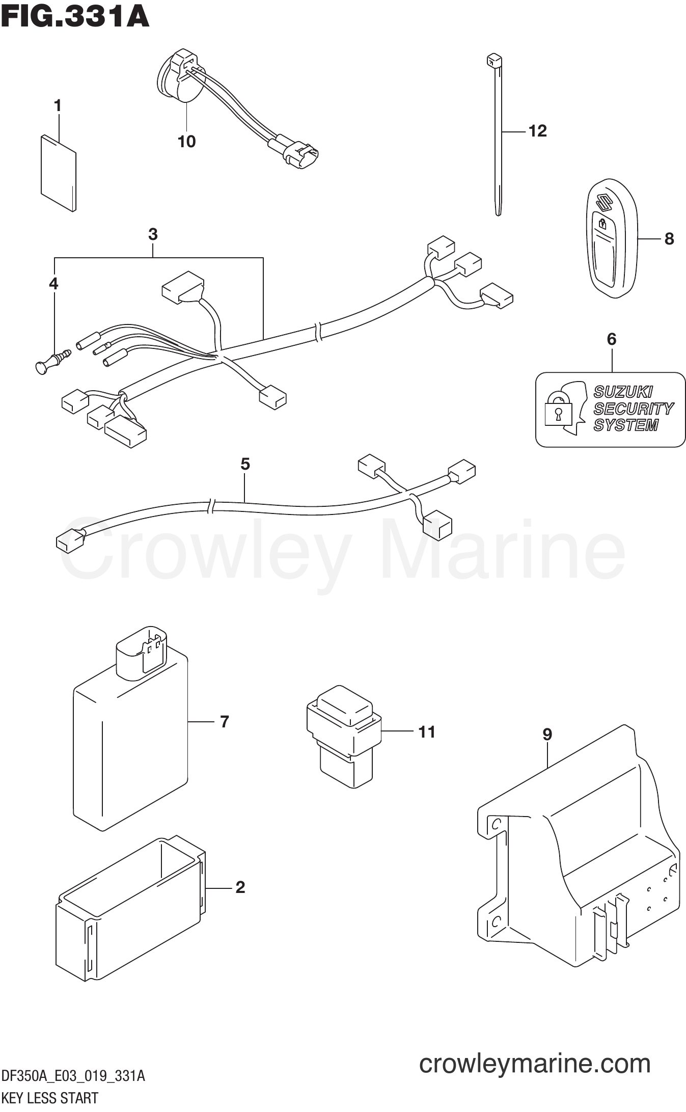 Suzuki Marine DF350A 910001~ - KEY LESS START