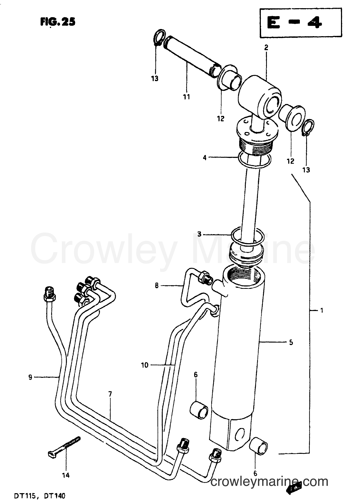 Suzuki Marine DT140 - TILT CYLINDER
