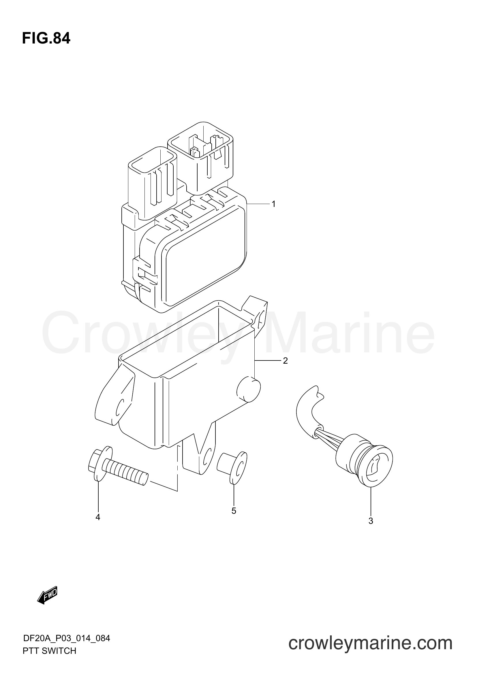 Suzuki Marine DF20A 02002F-410001~ - PTT SWITCH (DF20AT P03)