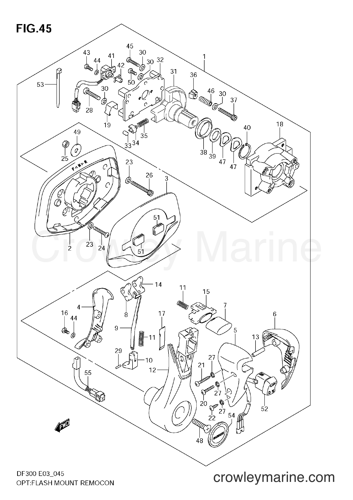 Suzuki Marine DF300T - OPT: FLUSH MOUNT REMOCON
