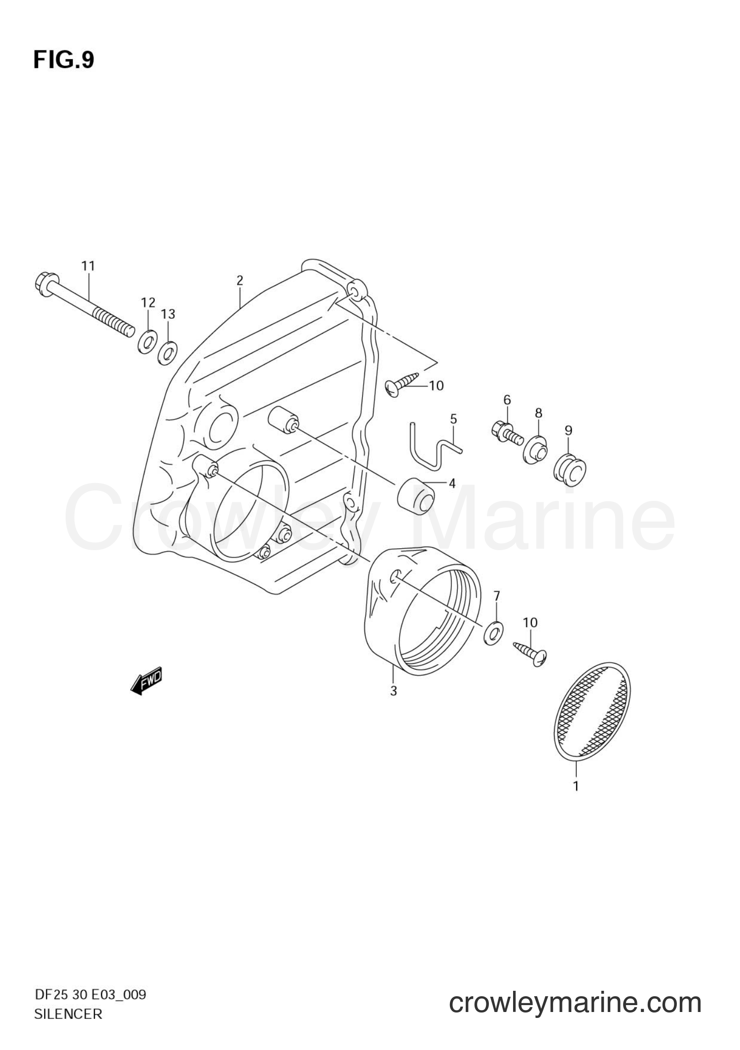Suzuki Marine DF25 - SILENCER
