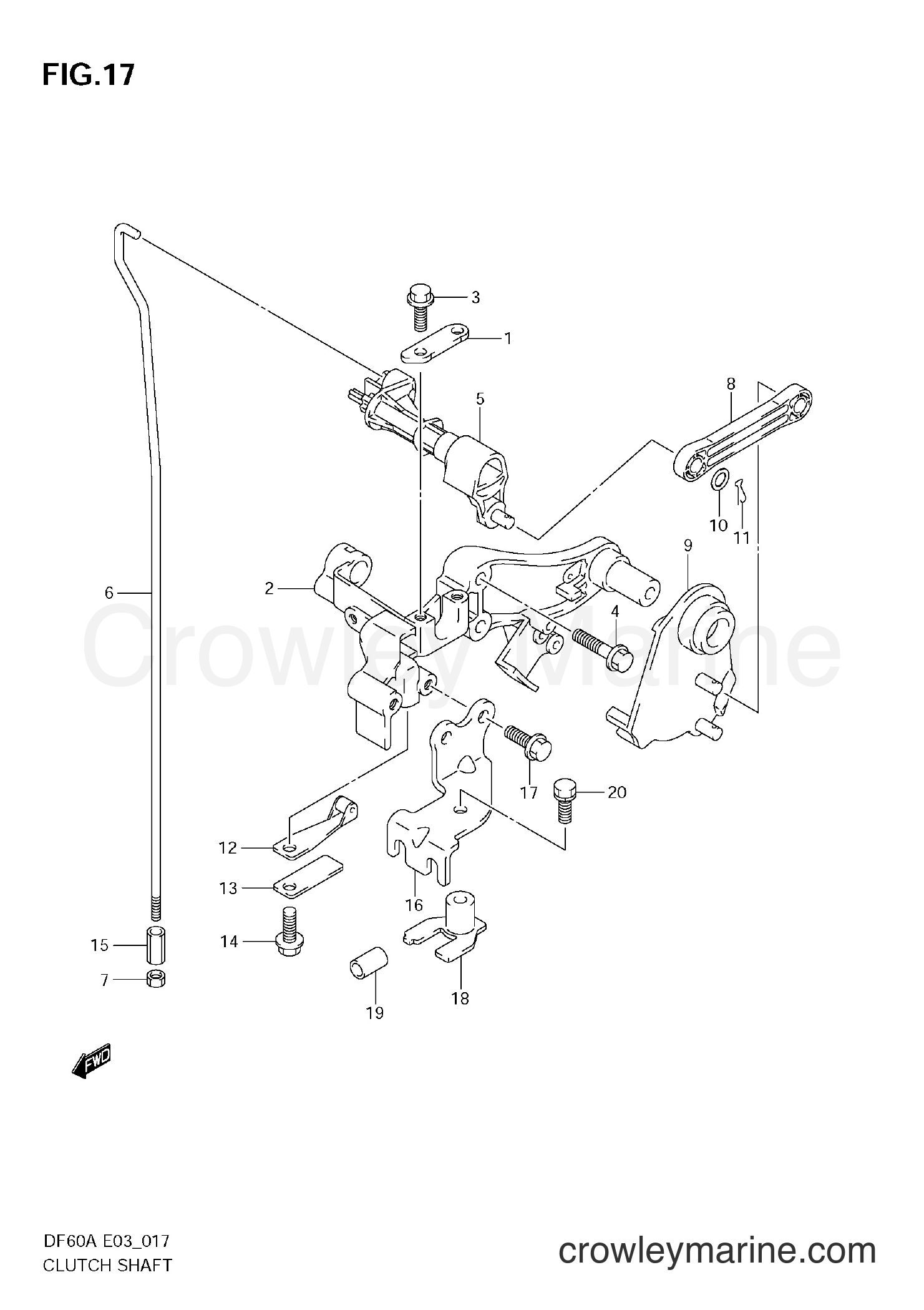 Suzuki Marine DF60A - CLUTCH SHAFT