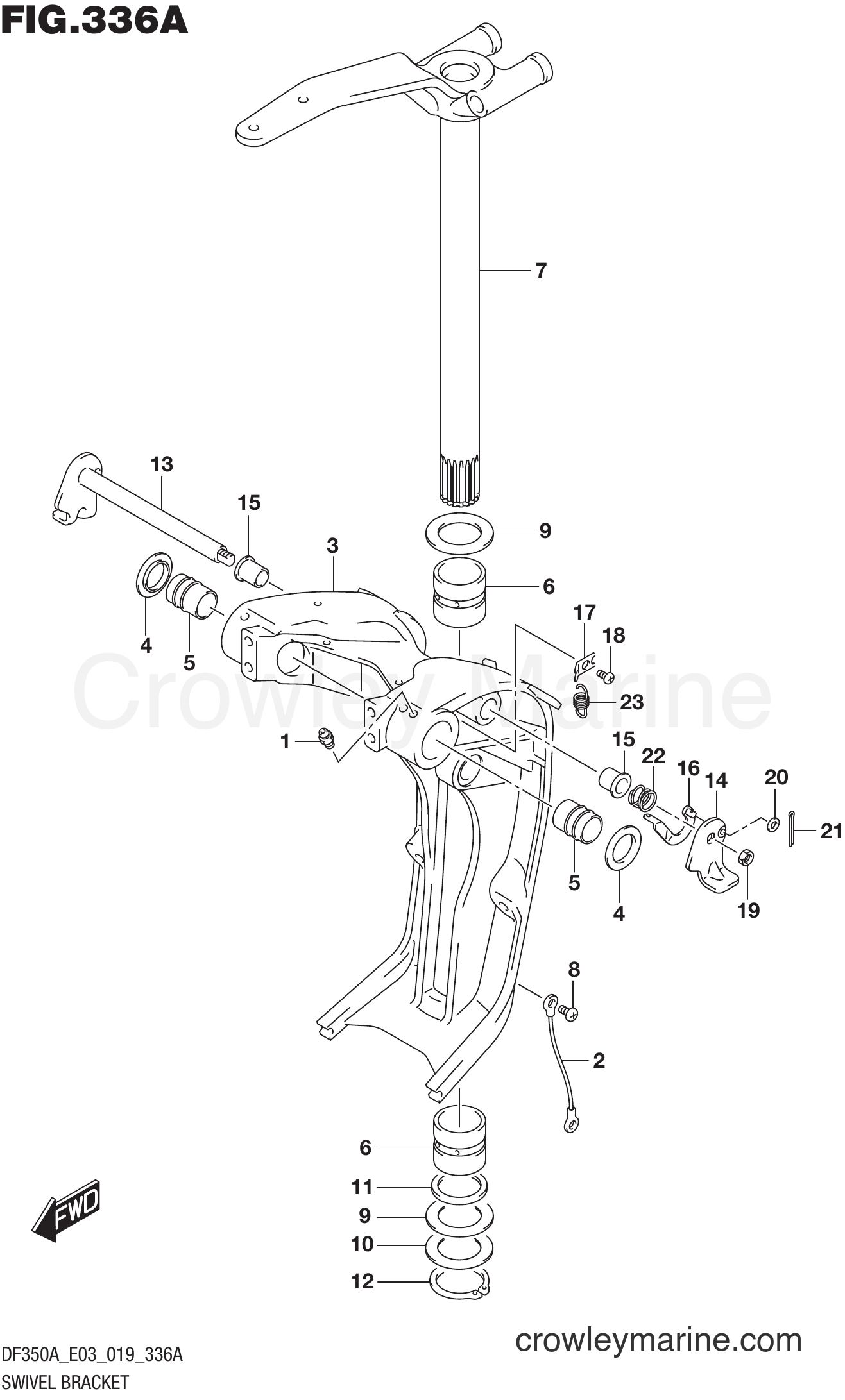Suzuki Marine DF350A 910001~ - SWIVEL BRACKET