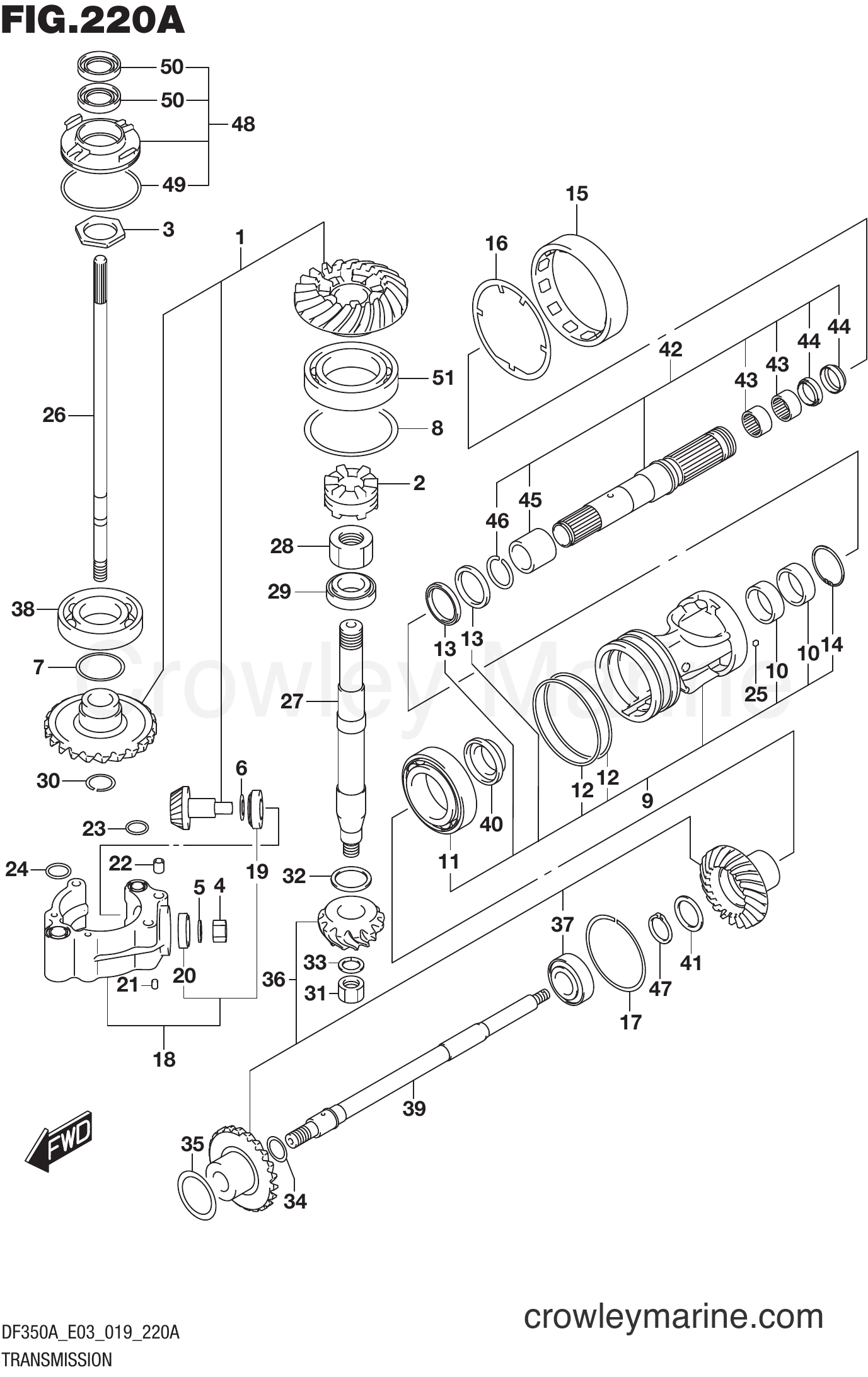 Suzuki Marine DF350A 910001~ - TRANSMISSION
