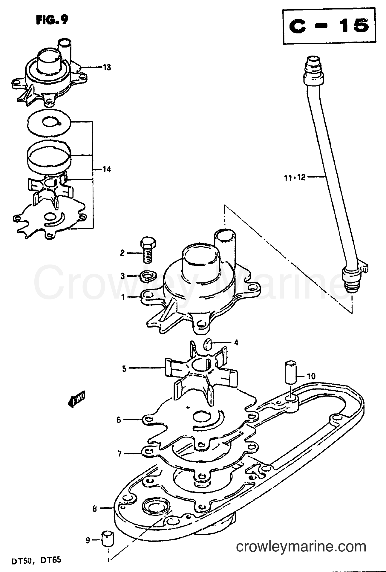 Suzuki Marine DT65 - WATER PUMP