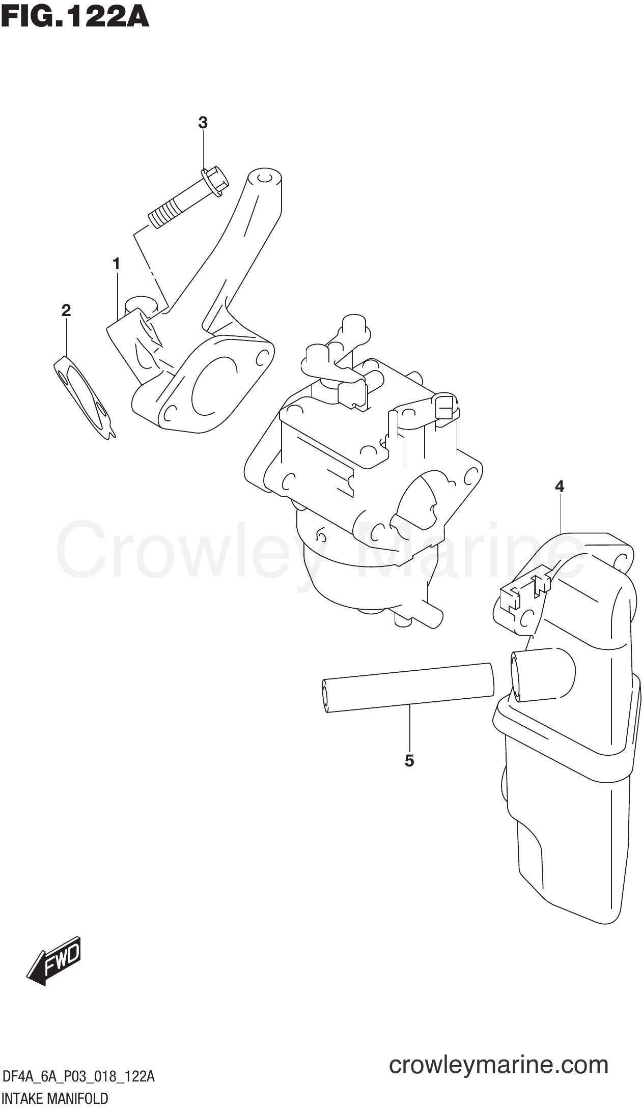 Suzuki Marine DF6A 810001~ - INTAKE MANIFOLD