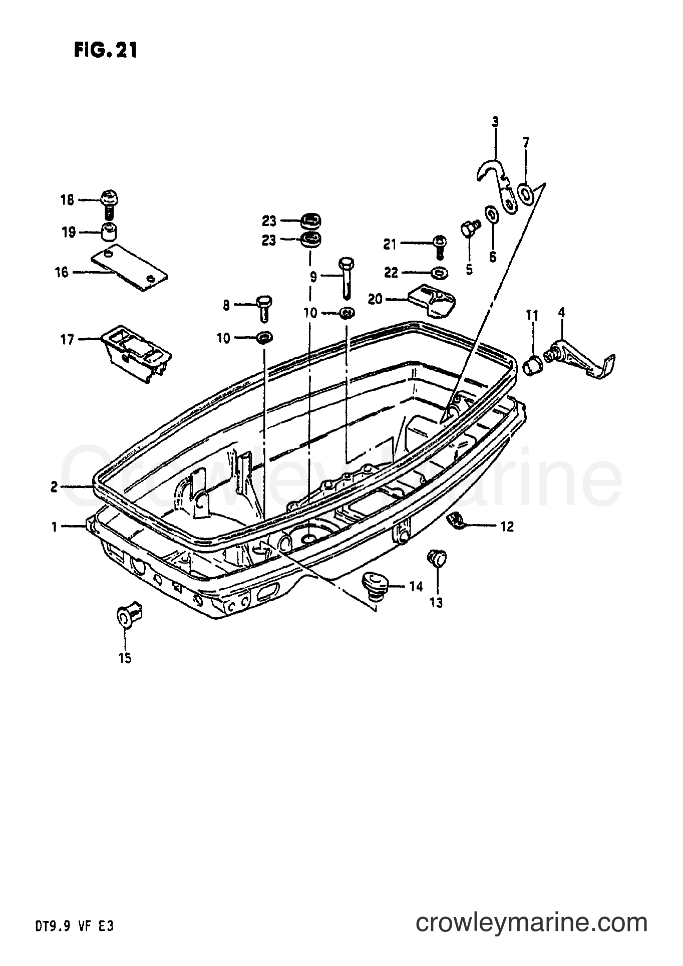 Suzuki Marine DT9.9 - LOWER COVER