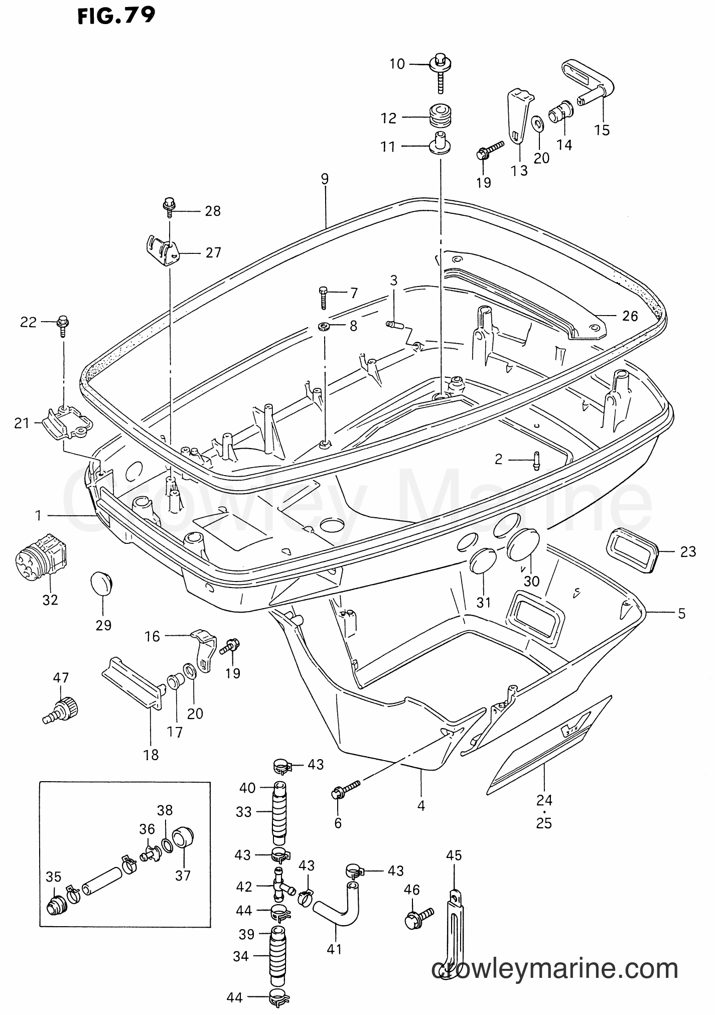 Suzuki Marine DT175 - LOWER COVER