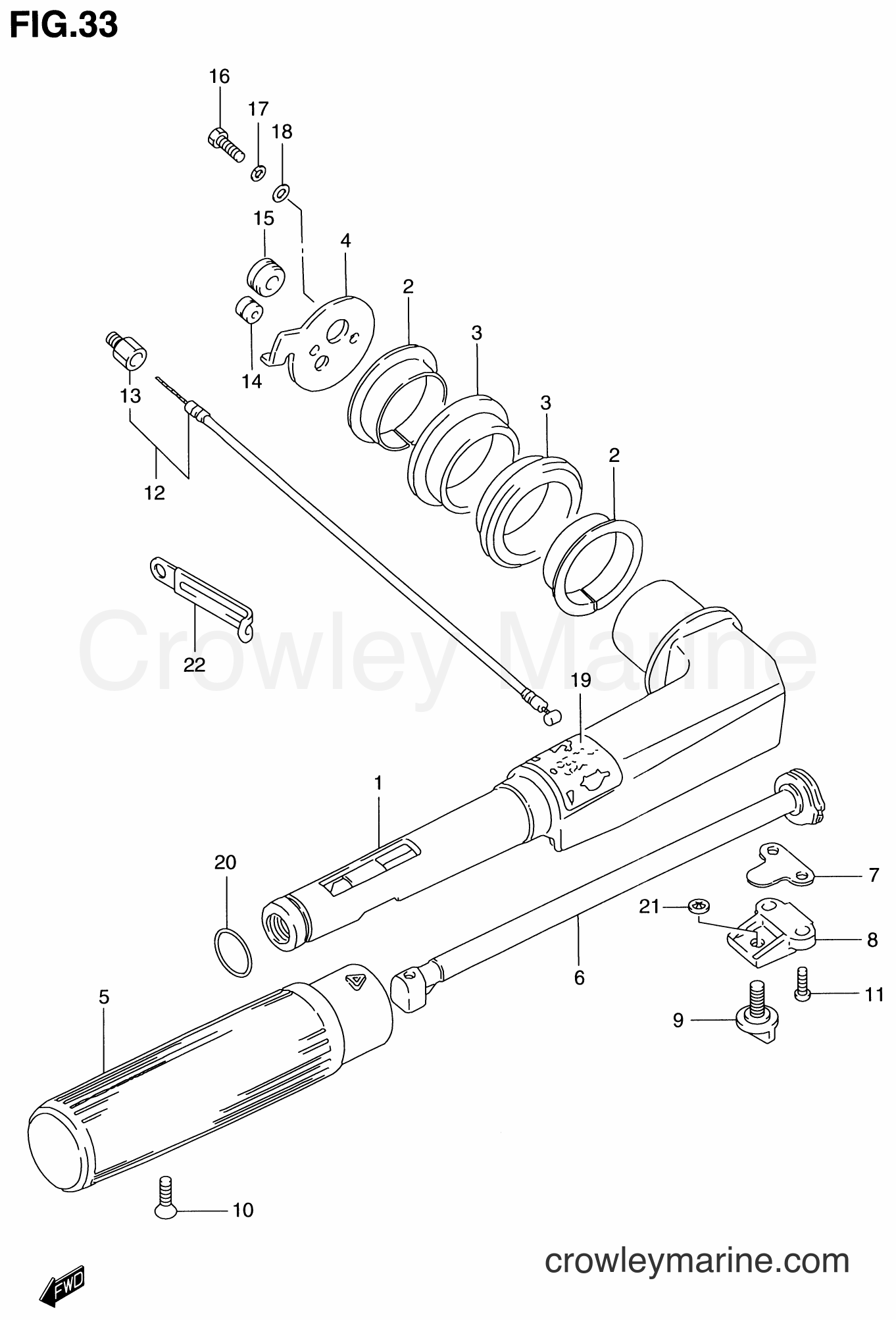 Suzuki Marine DT4 - TILLER HANDLE (DT4)