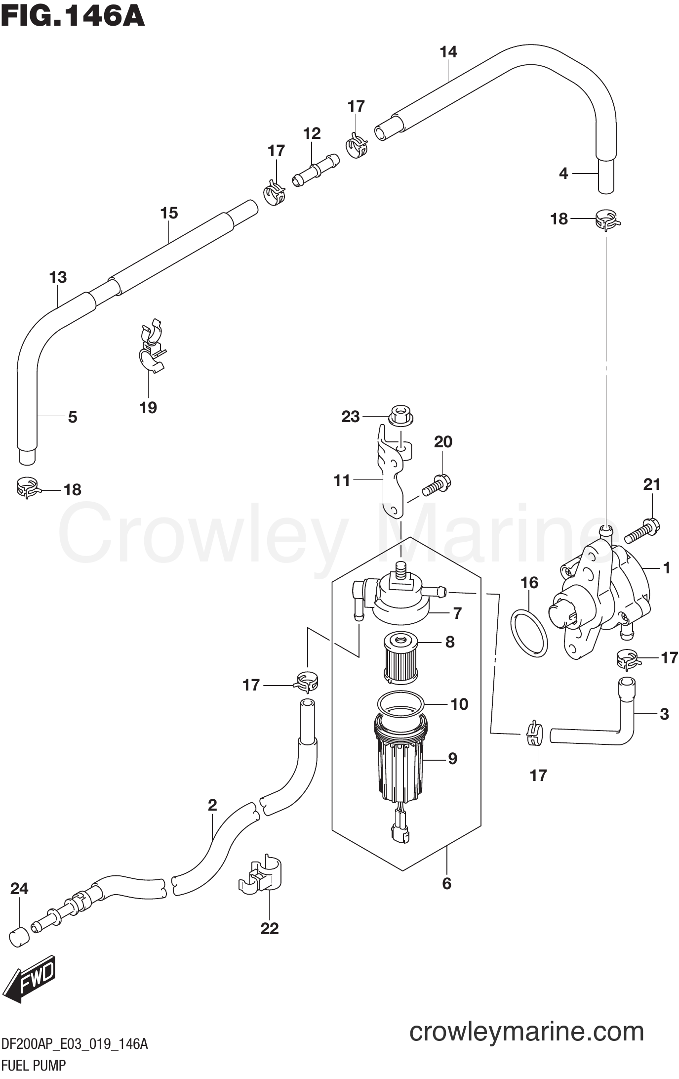 Suzuki Marine DF200AP 910001~ - FUEL PUMP