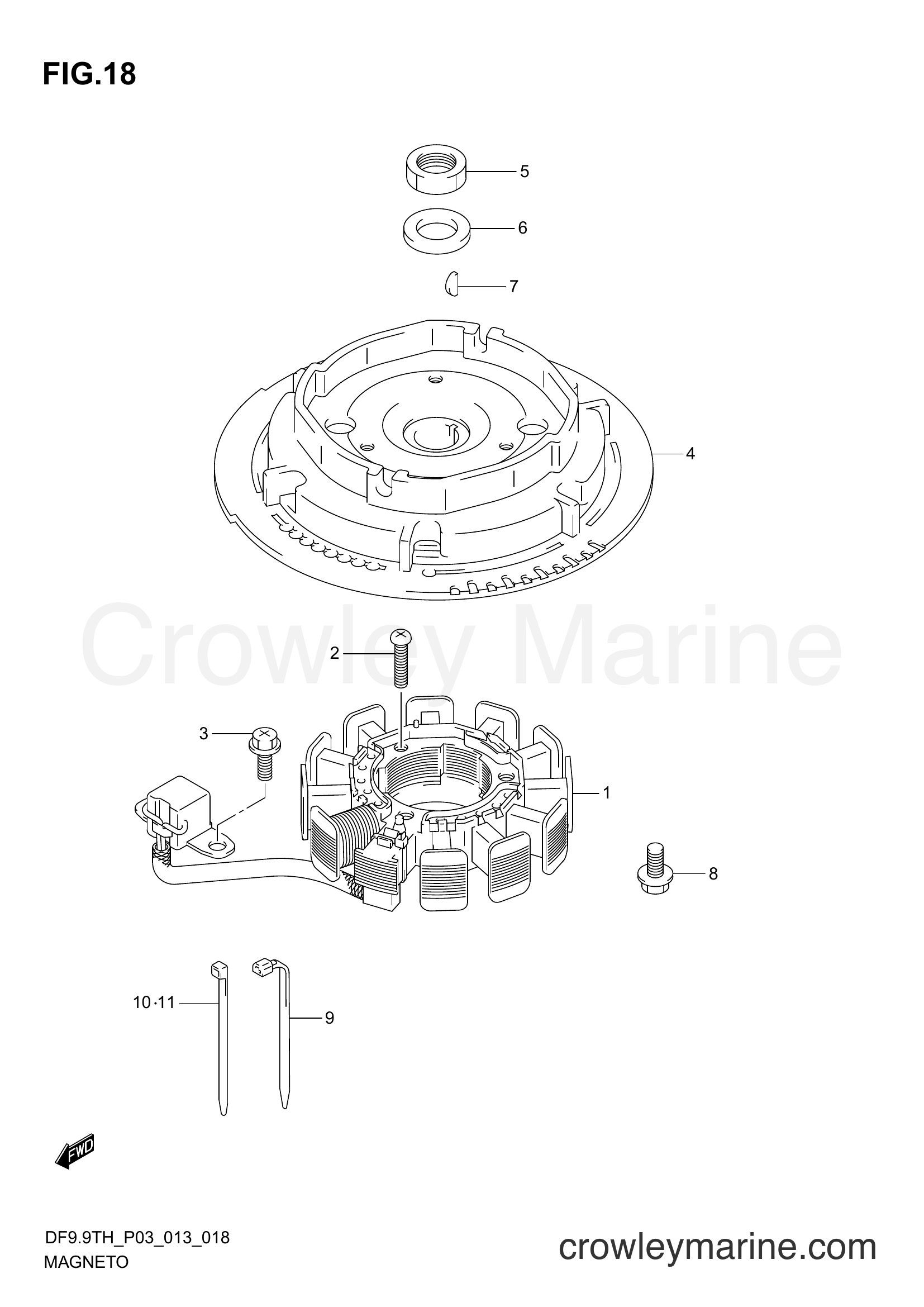 Suzuki Marine DF9.9TH 00993F-310001~ - MAGNETO