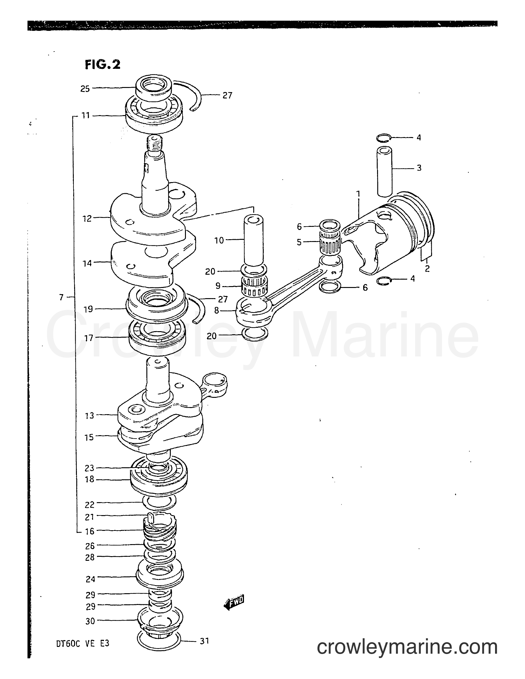 Suzuki Marine DT60C - CRANKSHAFT