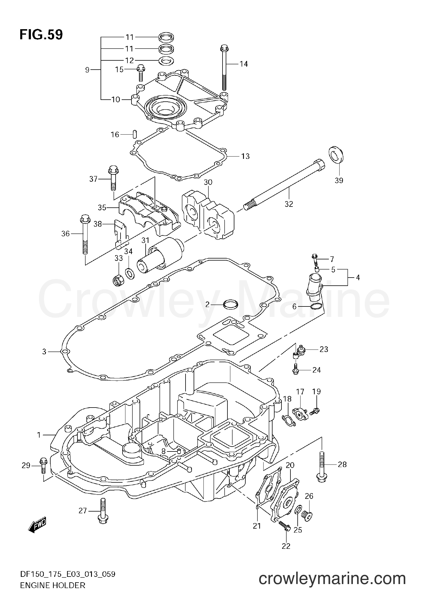 Suzuki Marine DF175 310001~ - ENGINE HOLDER