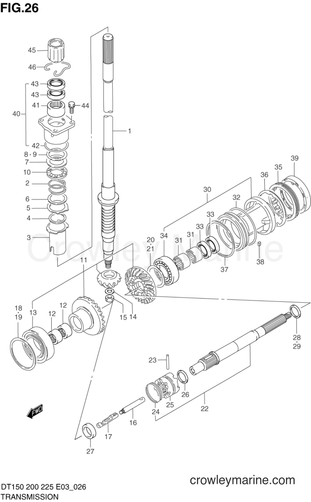 Suzuki Marine DT225G - TRANSMISSION
