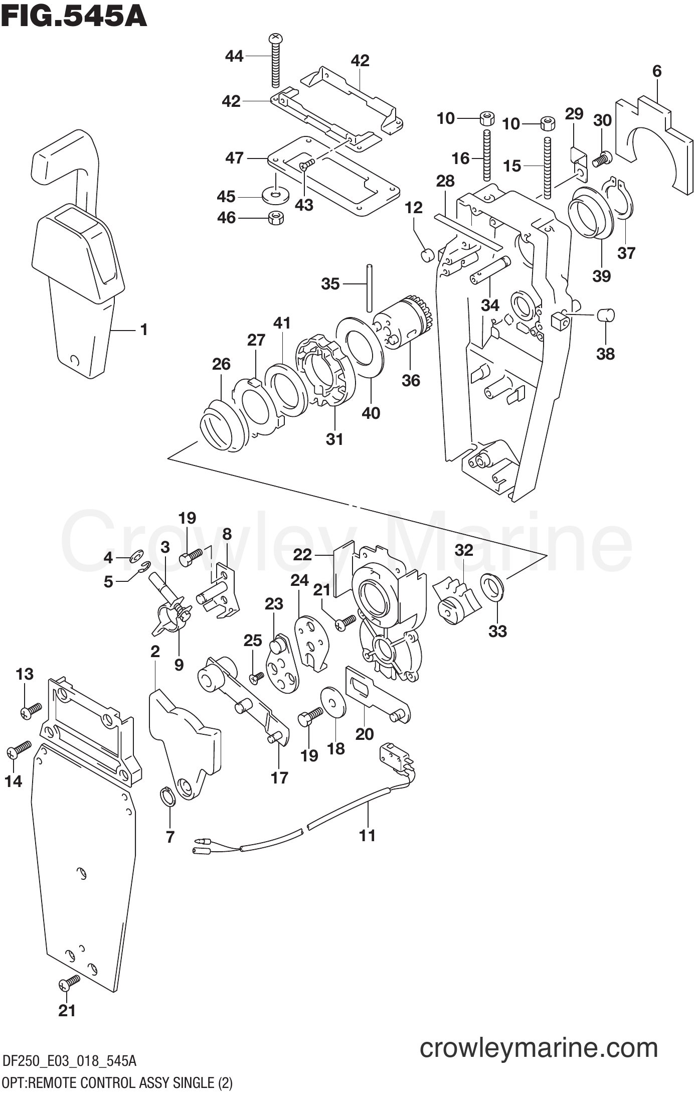 Suzuki Marine DF250Z 810001~ - OPT:REMOTE CONTROL ASSY SINGLE (2)