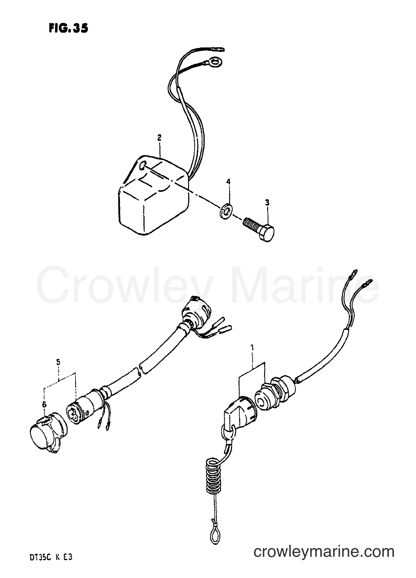 Suzuki Marine DT35 - ELECTRICAL (FOR ELECTRIC STARTER)