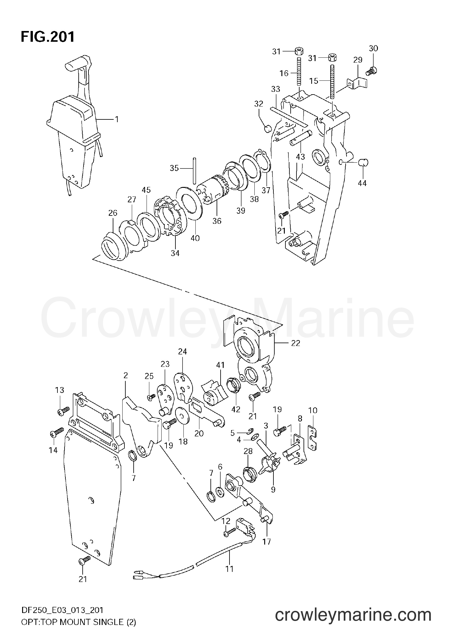 Suzuki Marine DF250 310001~ - OPT:TOP MOUNT SINGLE (2)