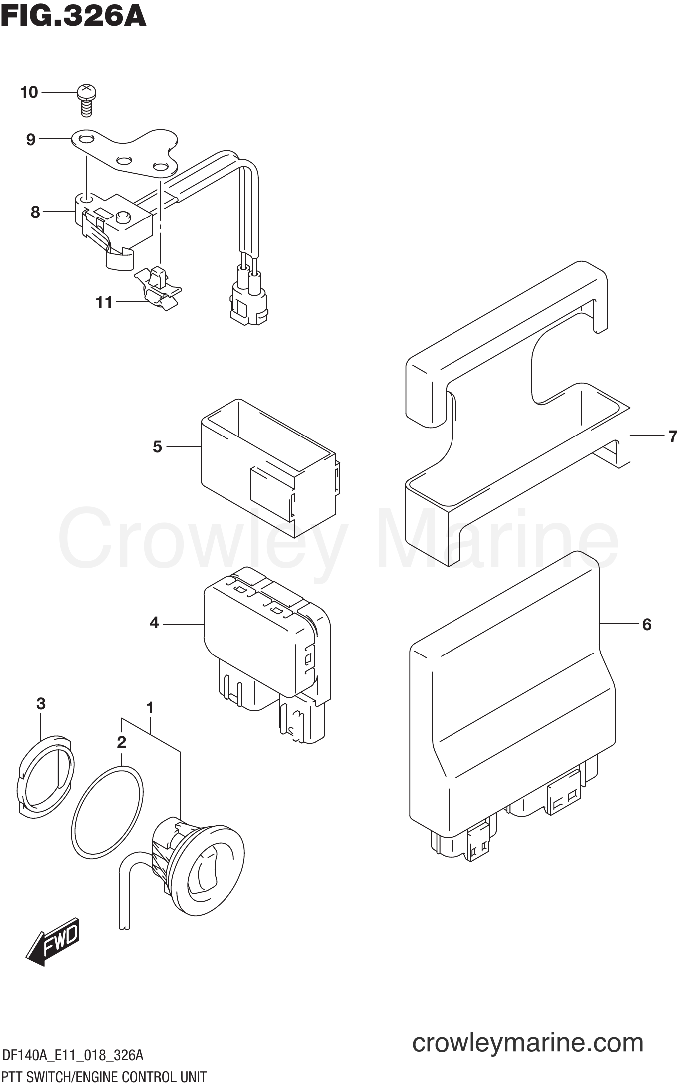 Suzuki Marine DF140AT 810001~ - PTT SWITCH/ENGINE CONTROL UNIT (DF100AT)