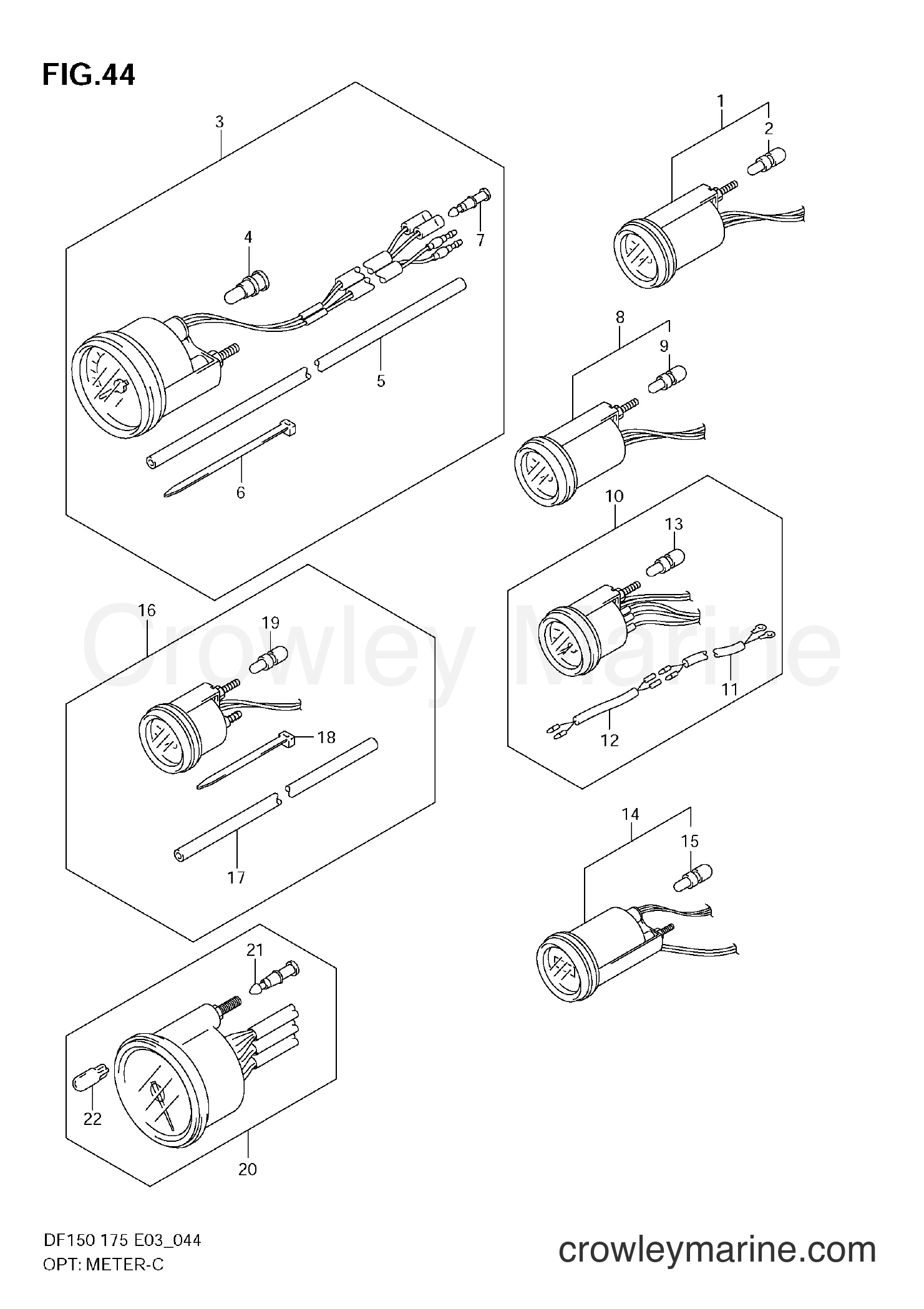 Suzuki Marine DF150 - OPT:METER