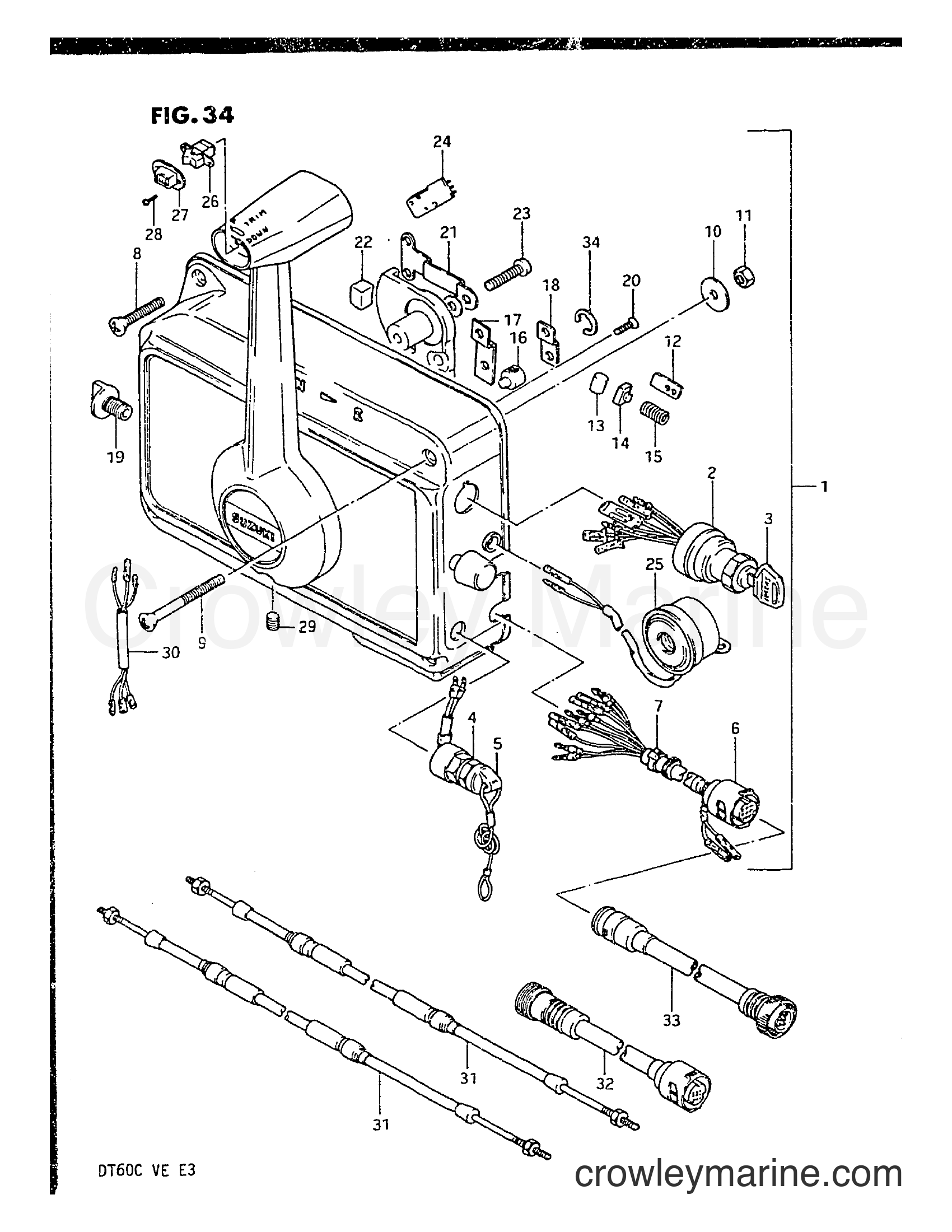 Suzuki Marine DT60C - OPT : REMOTE CONTROL BOX