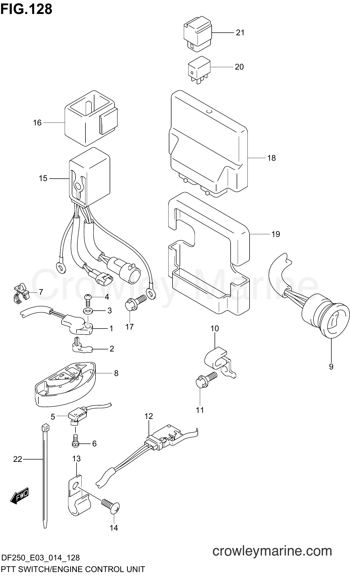 Suzuki Marine DF250 410001~ - PTT SWITCH/ENGINE CONTROL UNIT (DF200T E03)