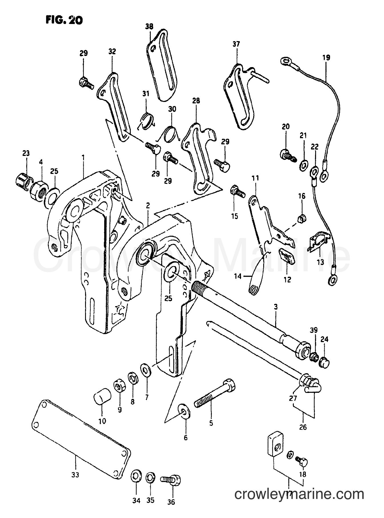 Suzuki Marine DT55 - CLAMP BRACKET