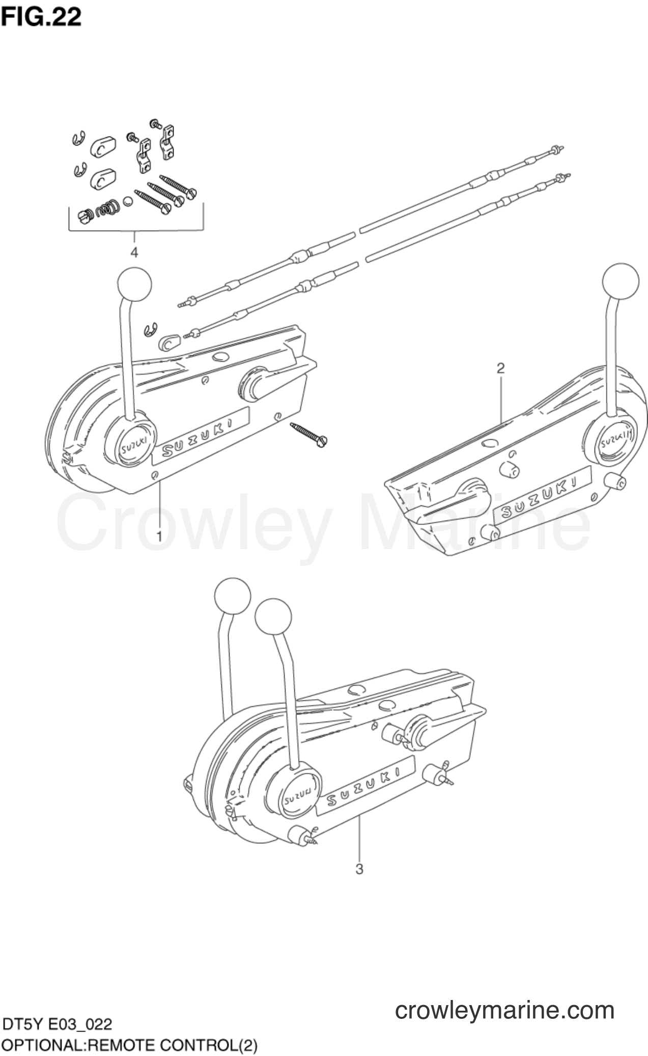 Suzuki Marine DT5Y - OPTIONAL : REMOTE CONTROL (2)