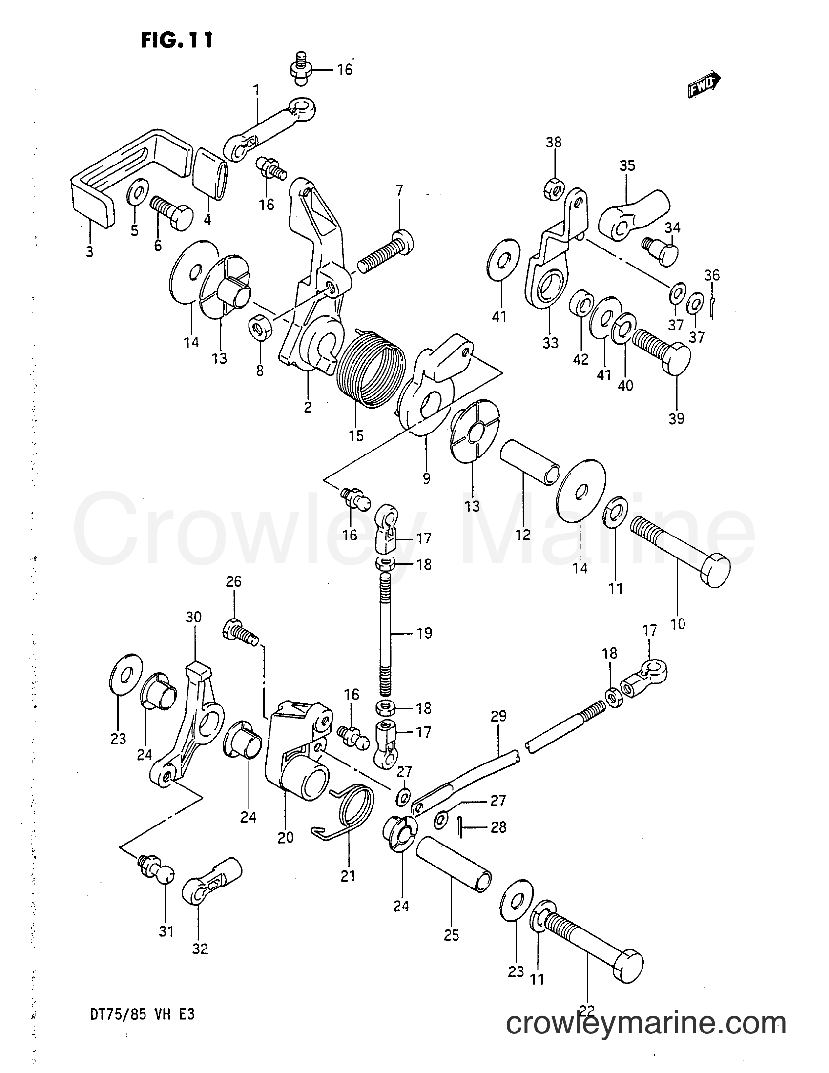 Suzuki Marine DT75 - THROTTLE LINK