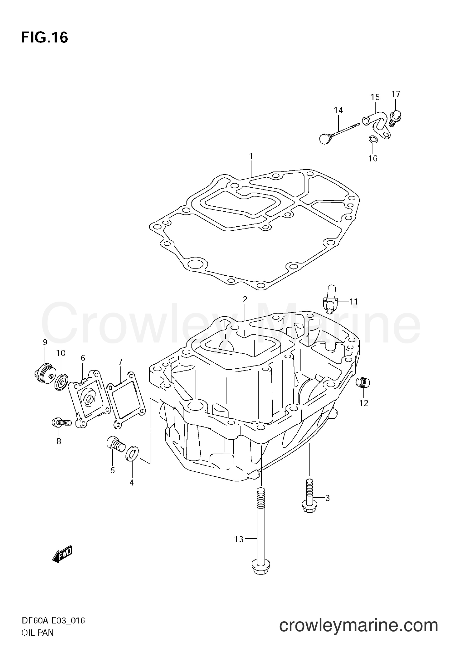 Suzuki Marine DF60A - OIL PAN