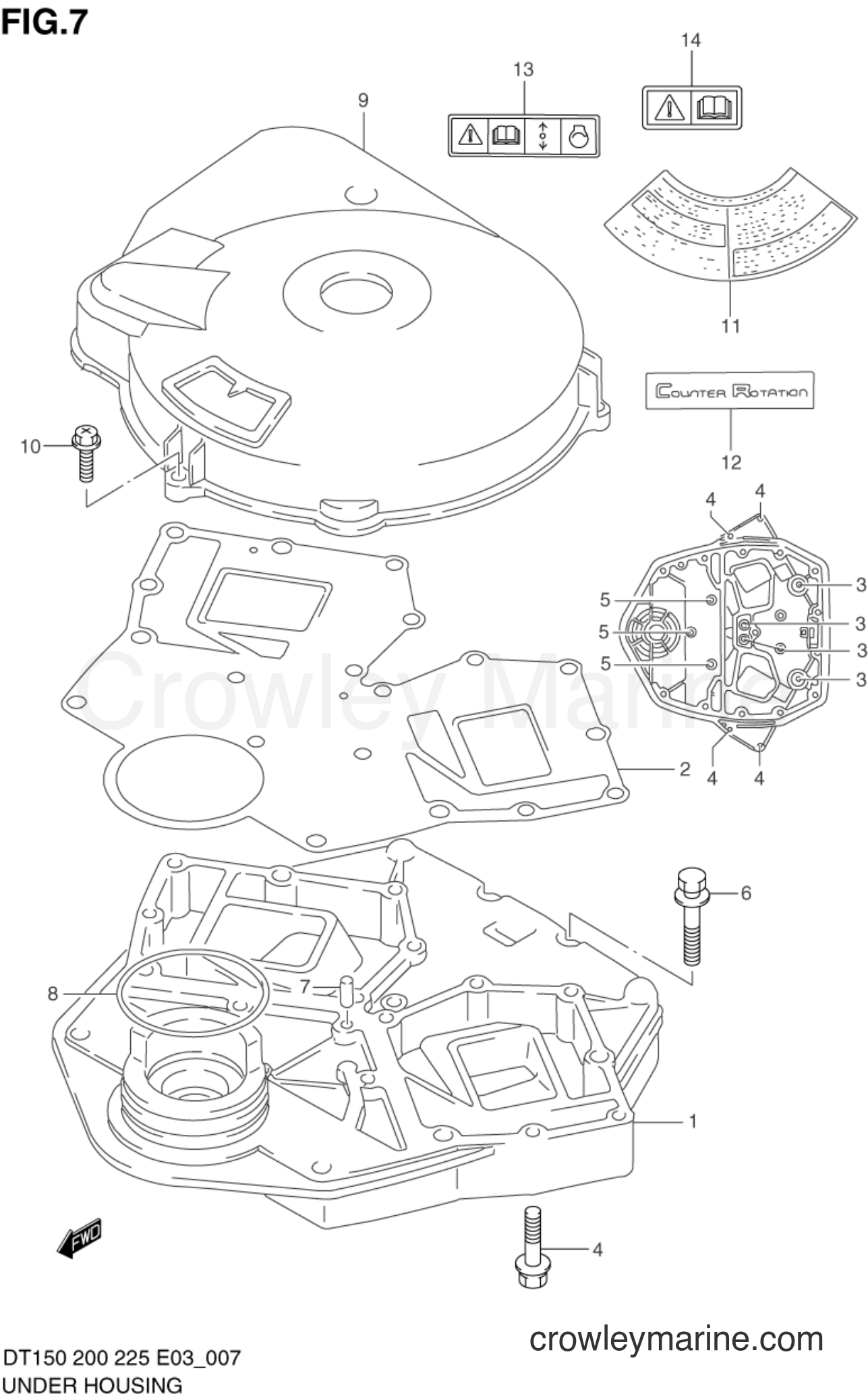 Suzuki Marine DT225G - UNDER HOUSING