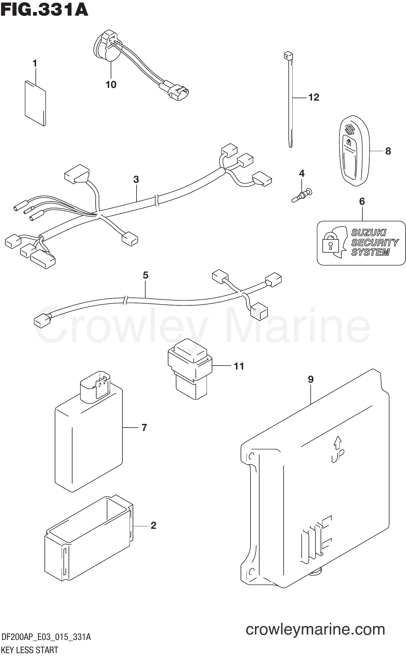 Suzuki Marine DF200AP 510001~ - KEY LESS START
