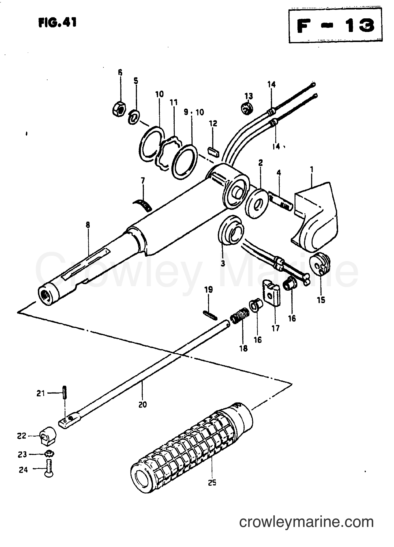 Suzuki Marine DT65 - HANDLE (DT50MG)