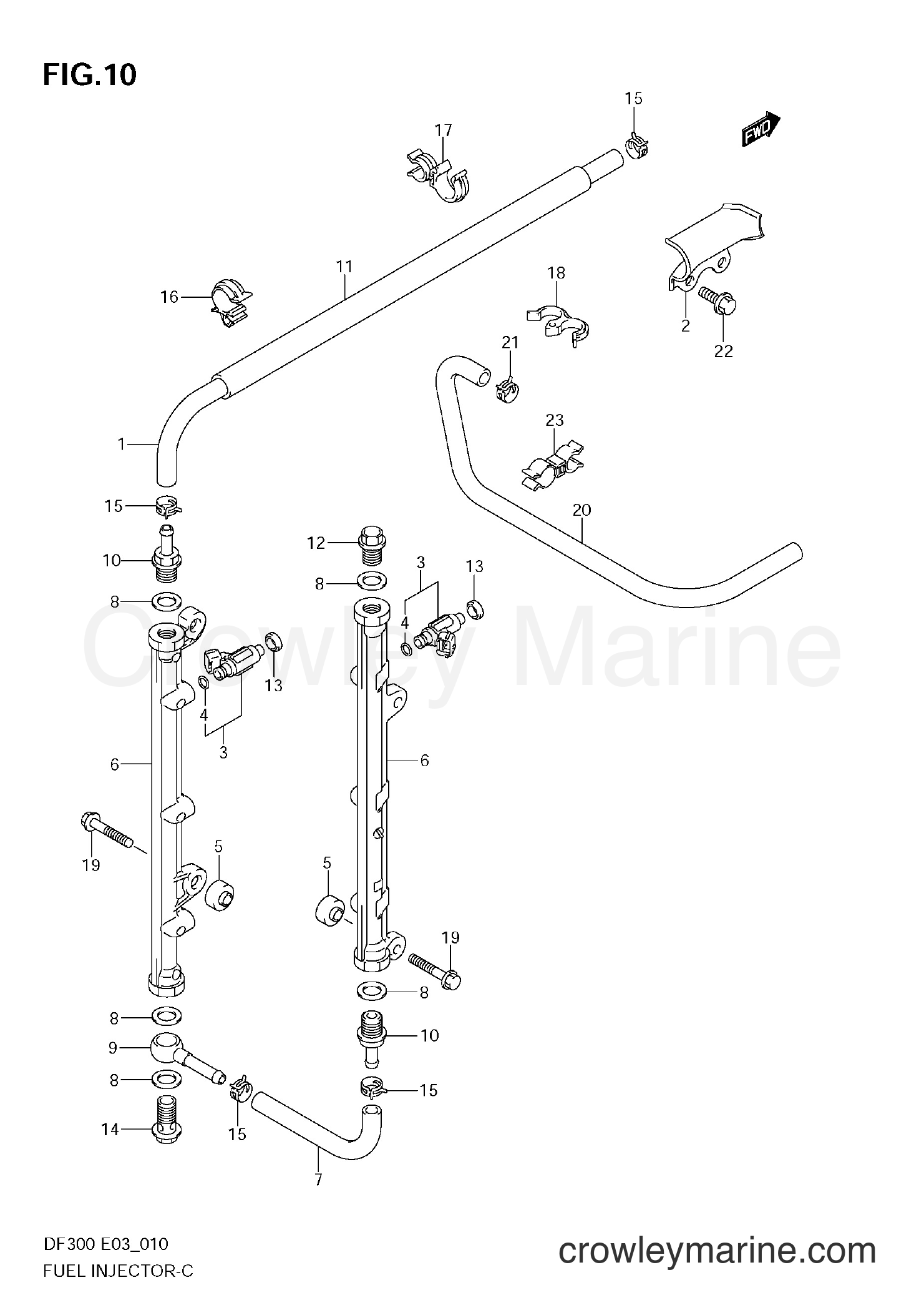 Suzuki Marine DF300Z - FUEL INJECTOR
