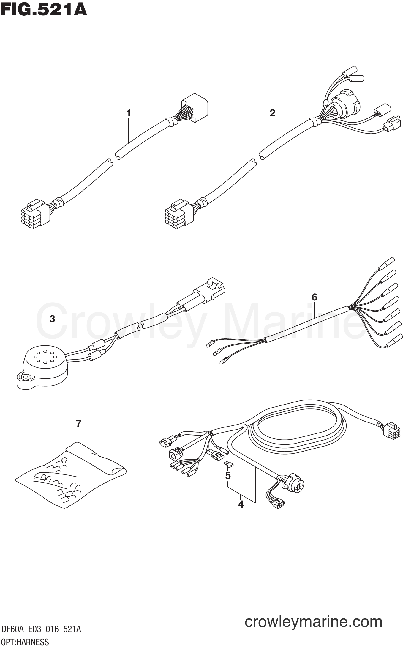 Suzuki Marine DF40AT 610001~ - OPT:HARNESS