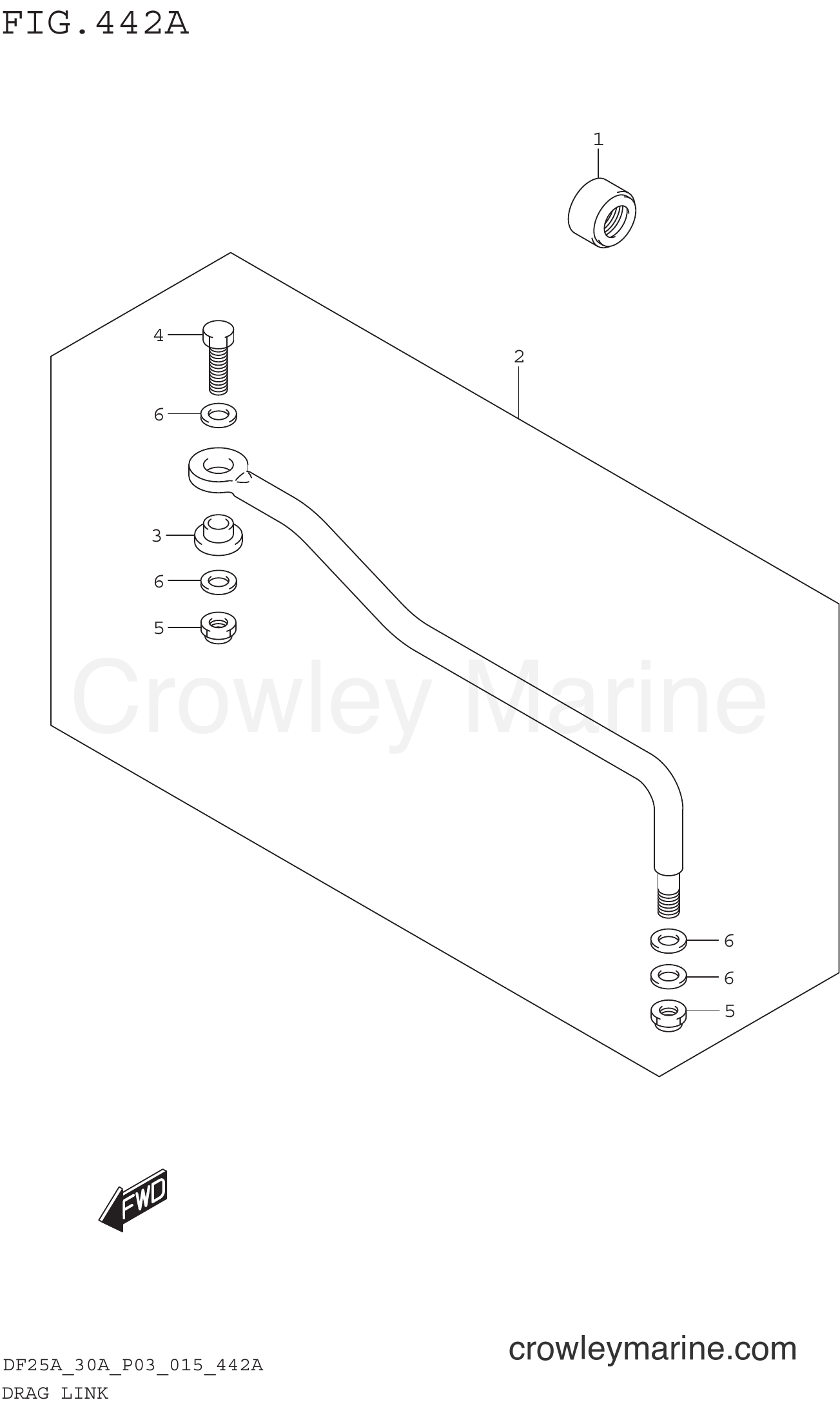 Suzuki Marine DF30AT 510001~ - DRAG LINK (DF25AR P03)