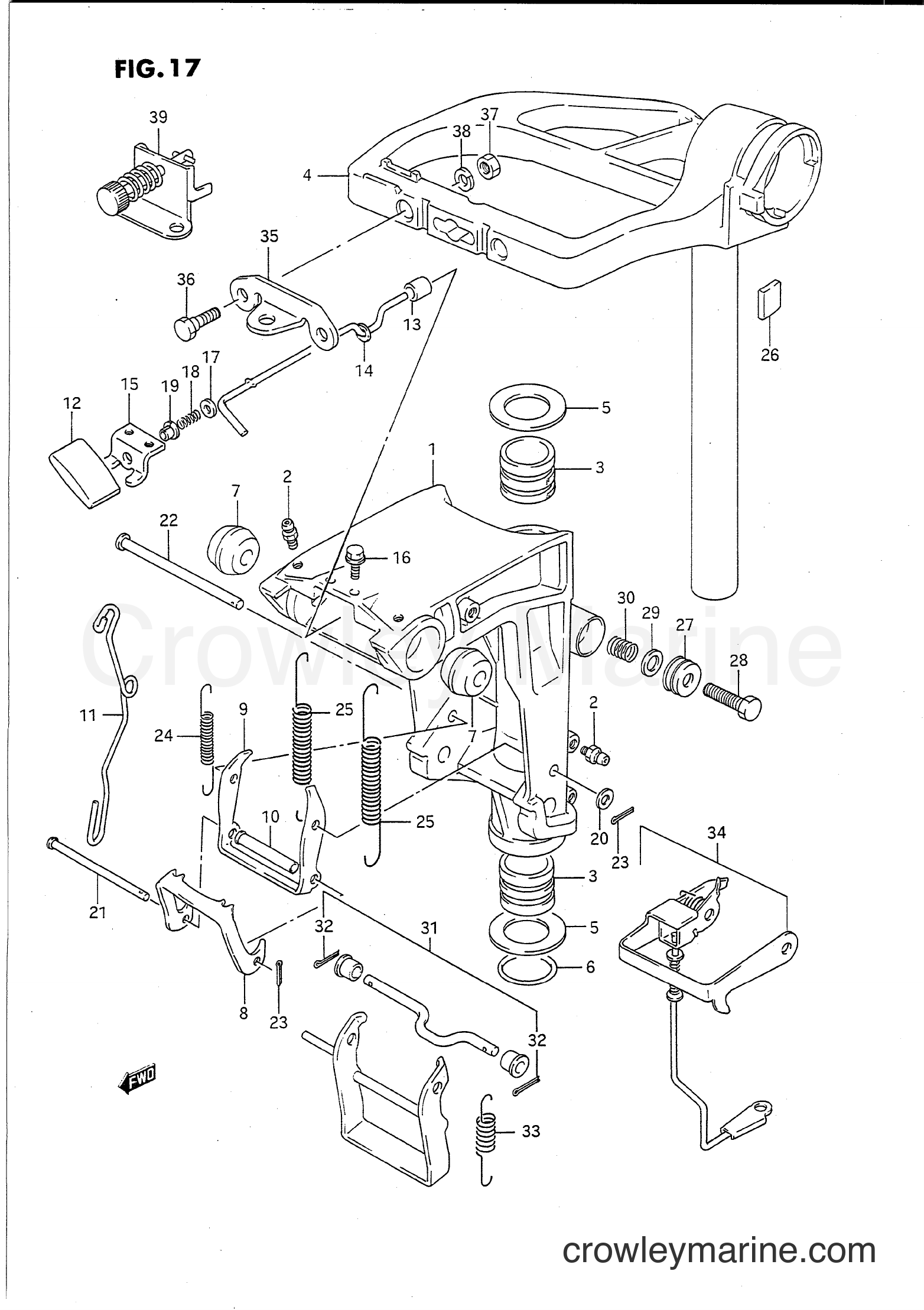 Suzuki Marine DT15C - SWIVEL BRACKET