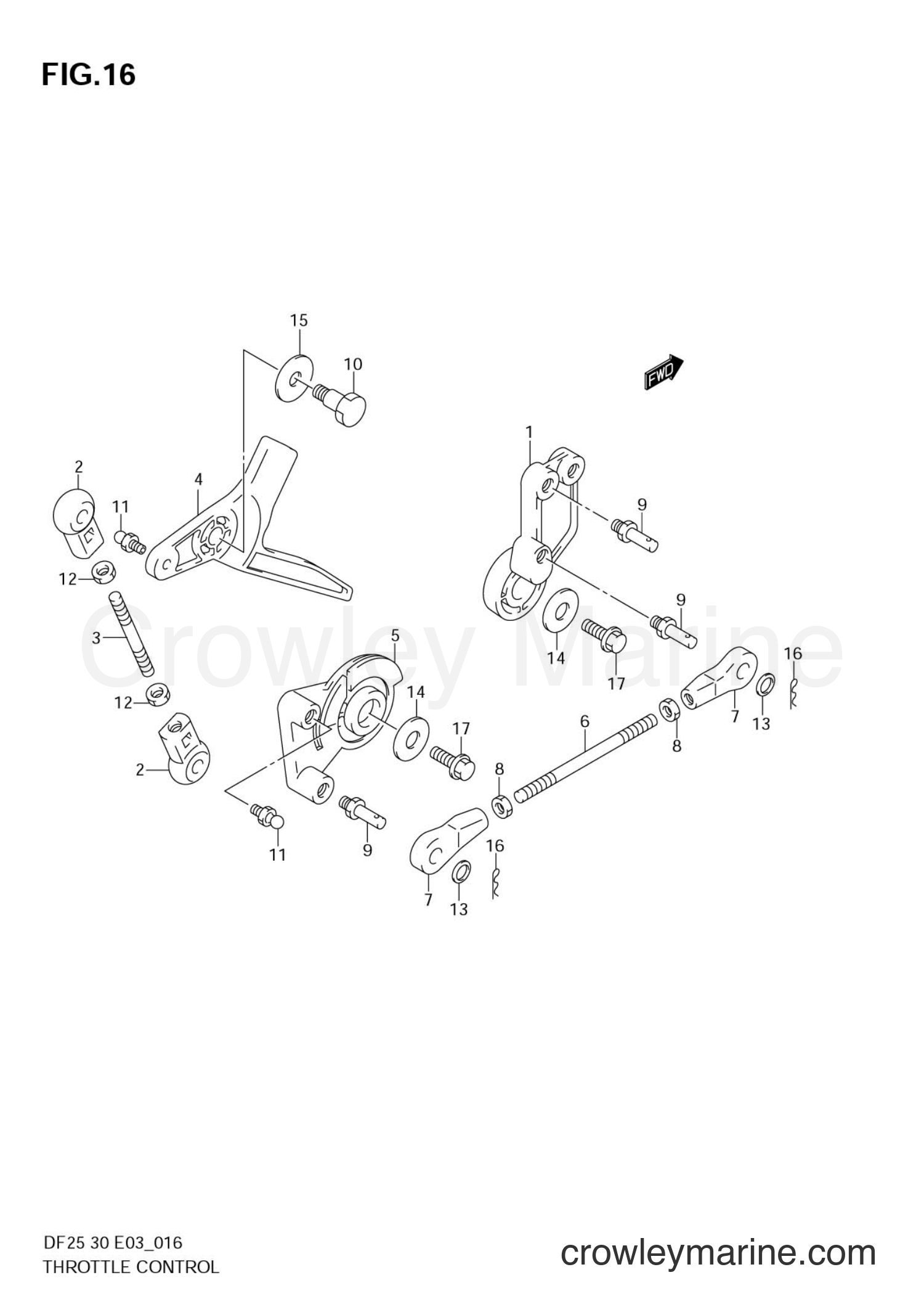 Suzuki Marine DF30 - THROTTLE CONTROL (TYPE:QR/T)
