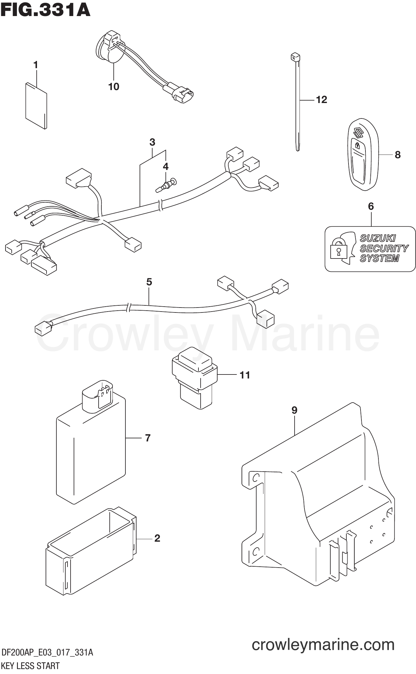 Suzuki Marine DF200AP 710001~ - KEY LESS START