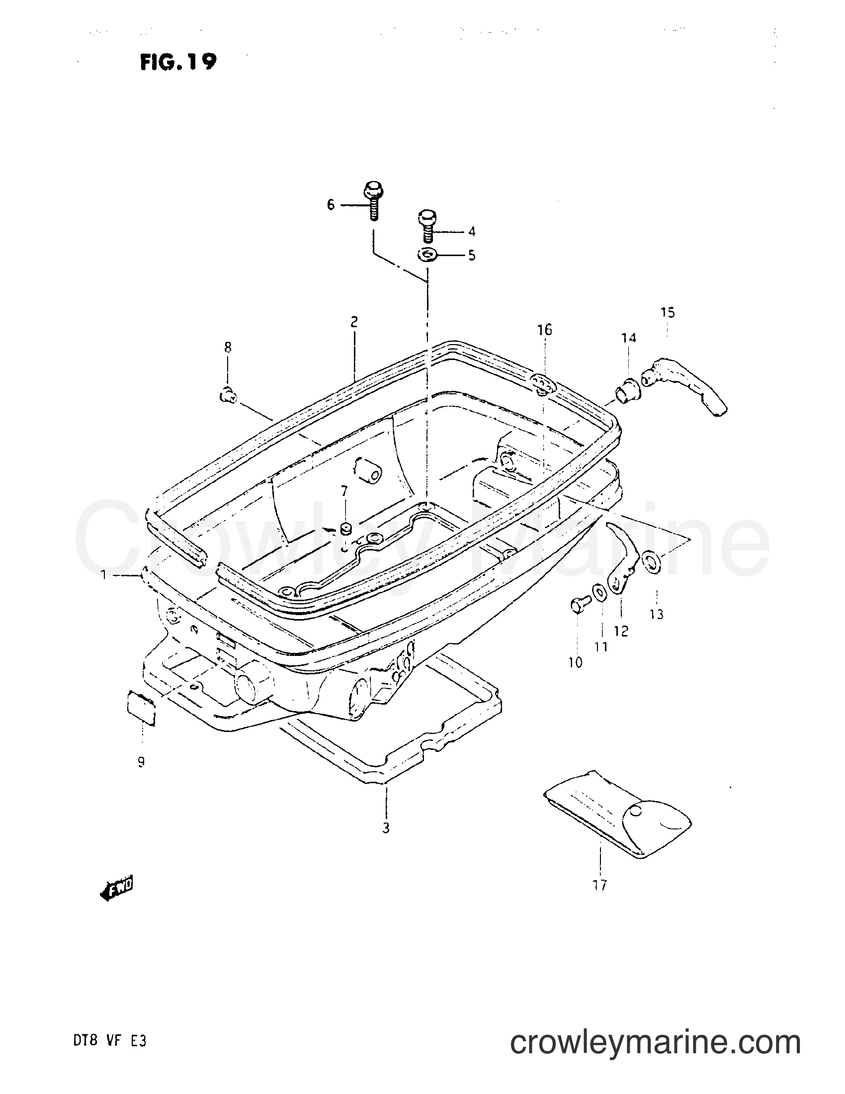 Suzuki Marine DT8 - LOWER COVER