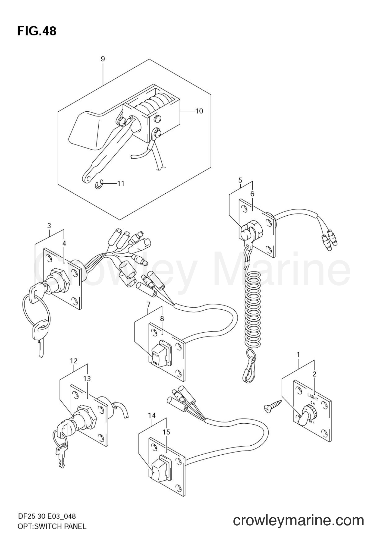 Suzuki Marine DF30 - OPT:SWITCH PANEL