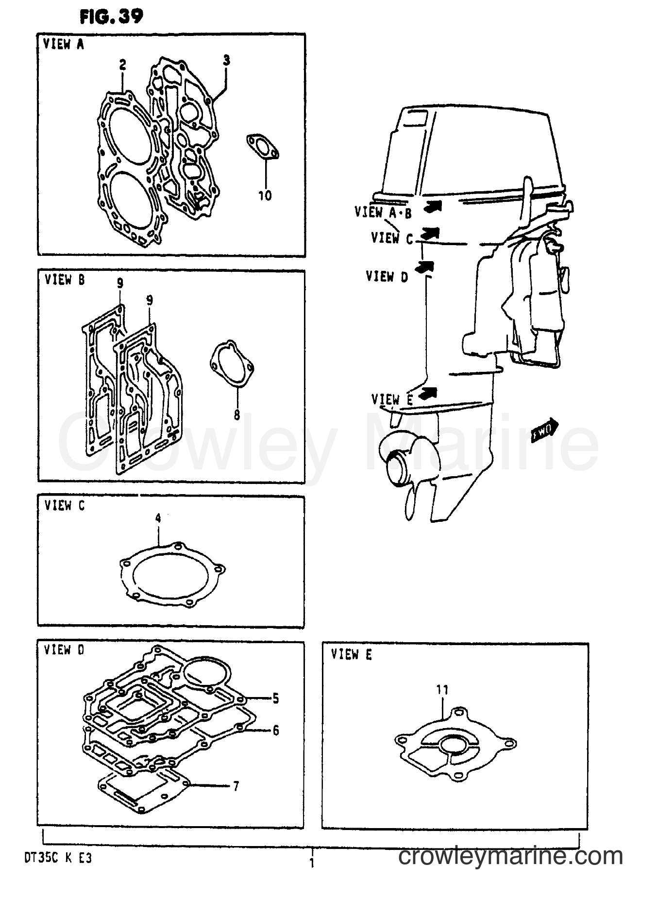 Suzuki Marine DT35 - GASKET SET