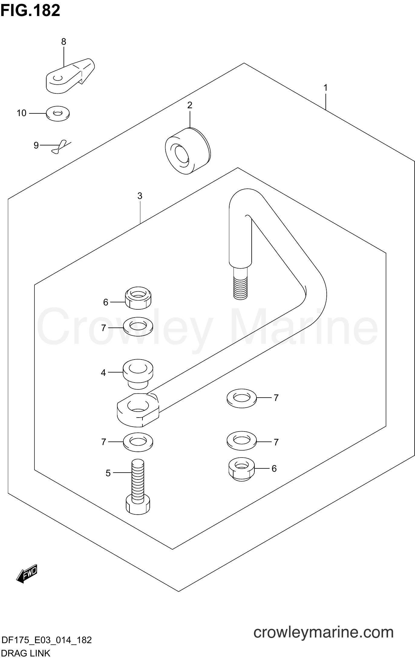 Suzuki Marine DF175T 41001~ - DRAG LINK
