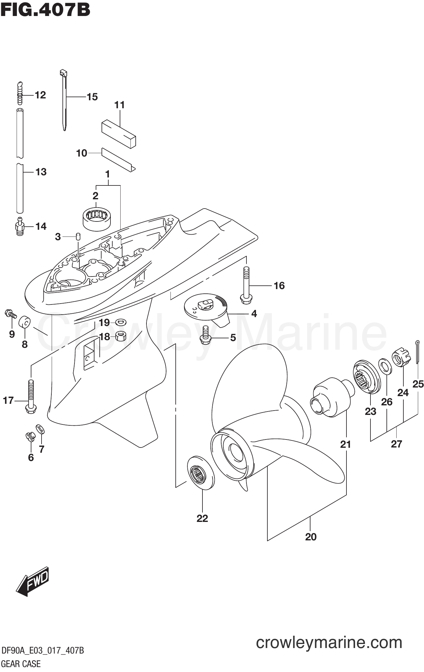 Suzuki Marine DF80A 710001~ - GEAR CASE (DF80A E03)