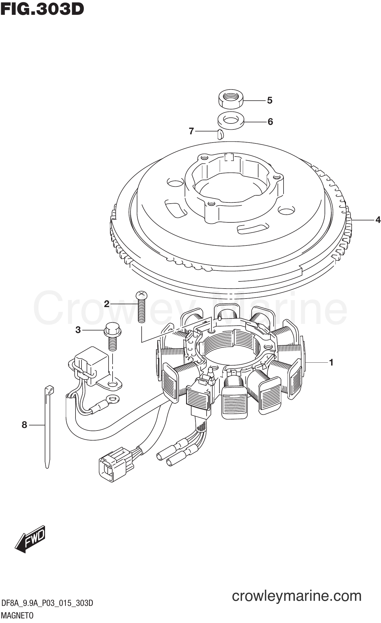 Suzuki Marine DF8A 510001~ - MAGNETO (DF9.9AR P03)