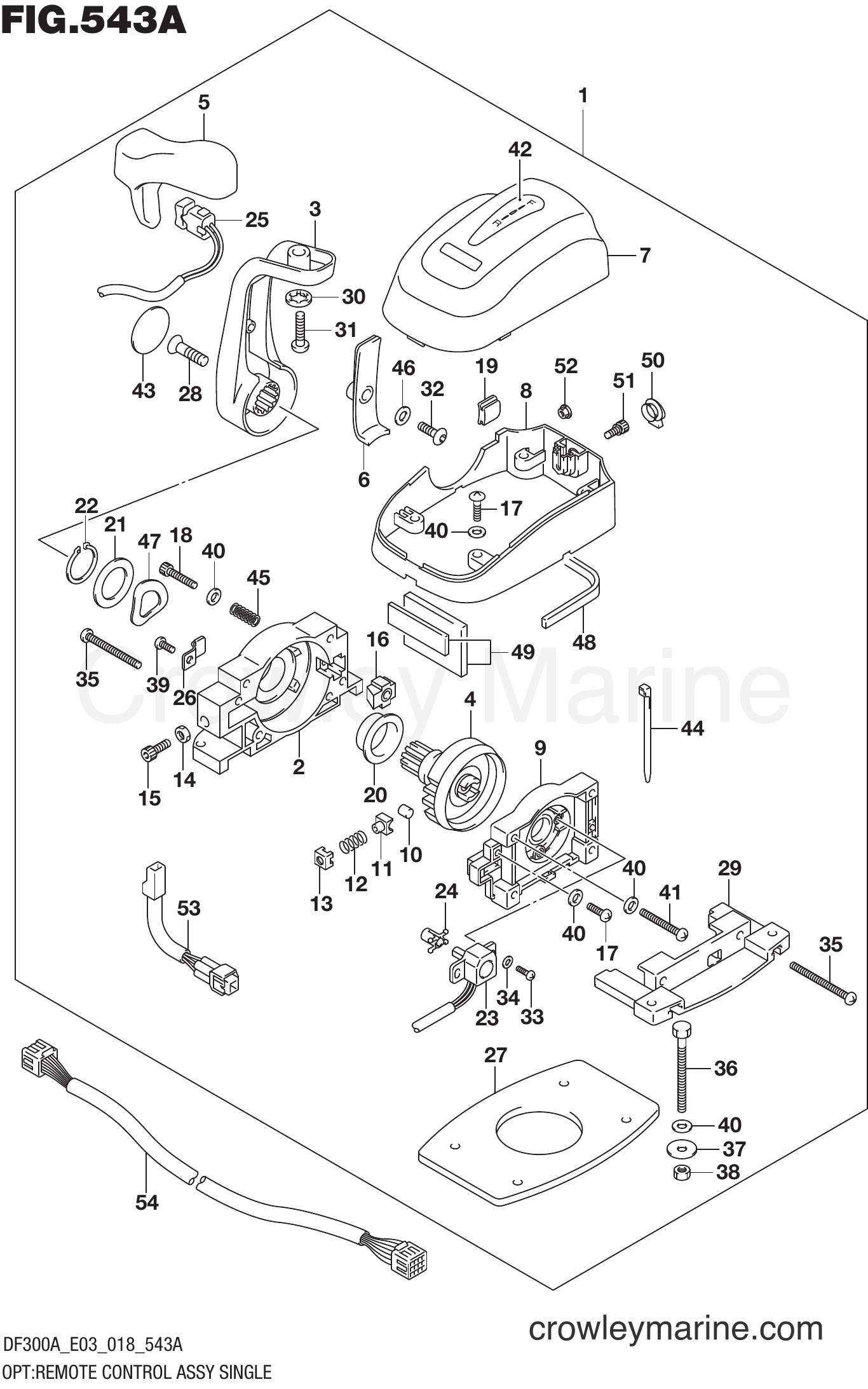 Suzuki Marine DF300AP 810001~ - OPT:REMOTE CONTROL ASSY SINGLE