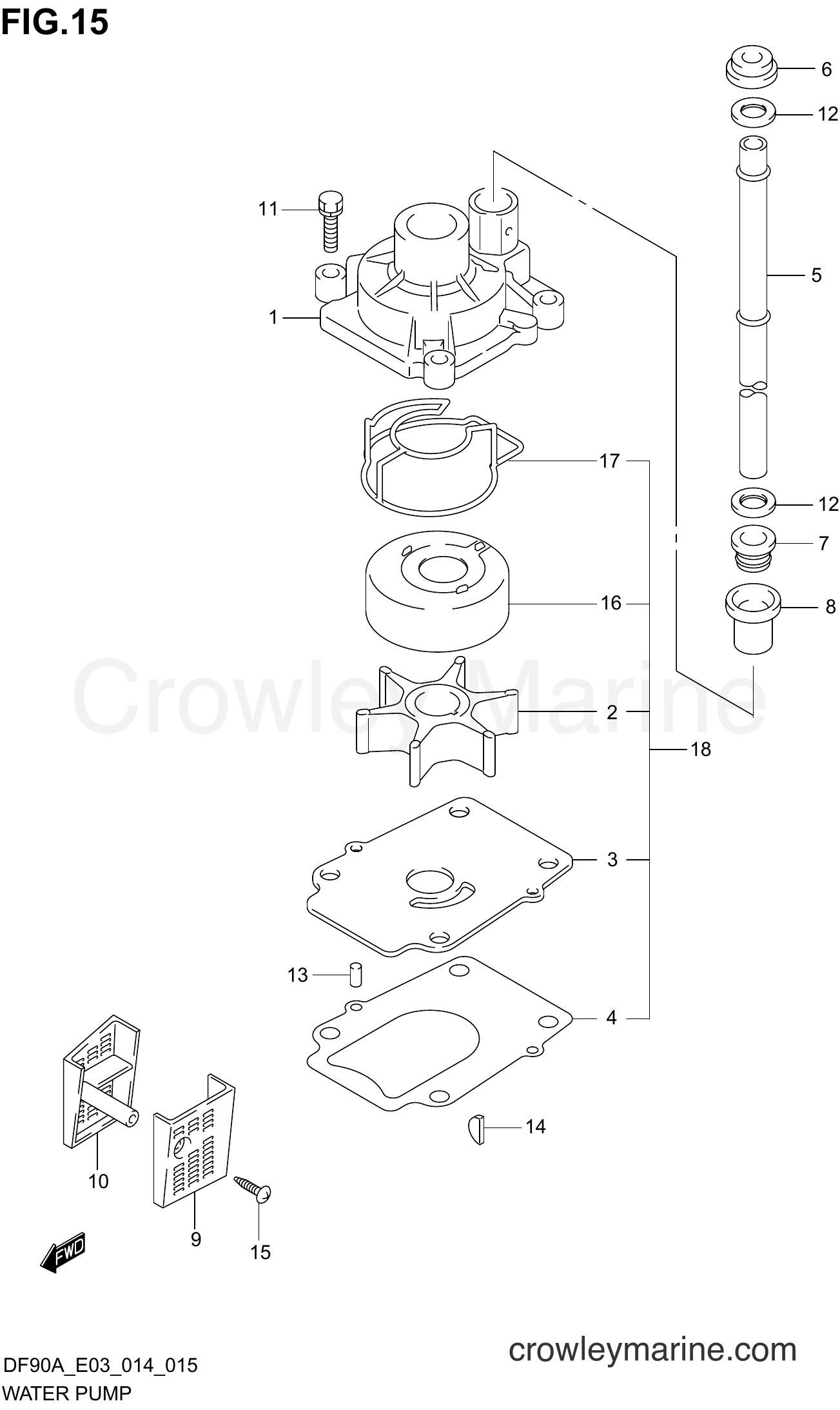 Suzuki Marine DF70A 410001~ - WATER PUMP
